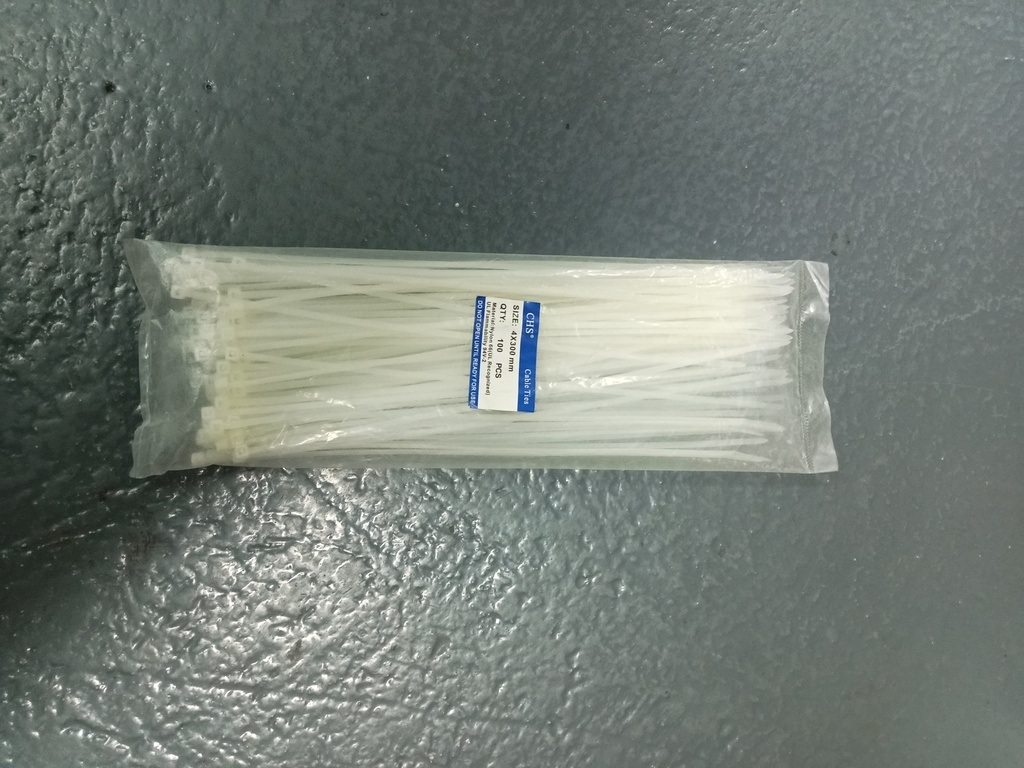 KG071 - Cable Tie (300mm) White (100pcs/pack)