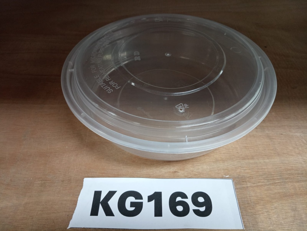 KG169 - Round Container 2000ml - clear ( RONGDE )