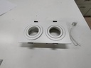 KC00225 - 2-HEAD SQUARE PINLIGHT IN WHITE FRAMING