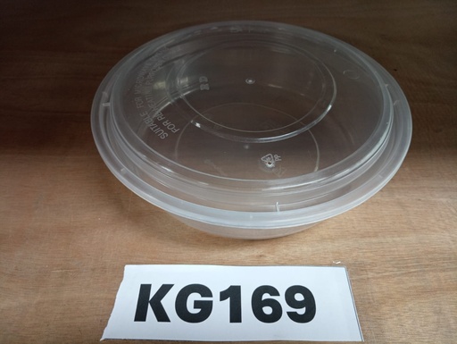 [KG169] KG169 - Round Container 2000ml - clear ( RONGDE )