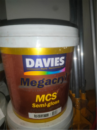 [KC00100] KC00100 - DAVIES MEGACRYL MATTE 100% ACRYLIC LATEX PAINT, MCS SEMI GLOSS, SHADOW