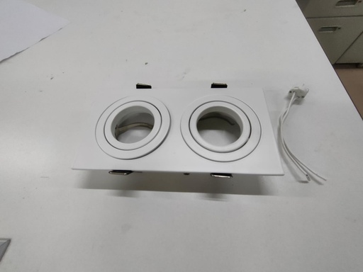 [KC00225] KC00225 - 2-HEAD SQUARE PINLIGHT IN WHITE FRAMING