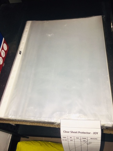 [KC00334] KC00334 - JOY - CLEAR SHEET PROTECTOR