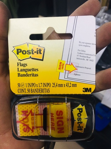 [KC00361] KC00361 - POST-IT-SIGN HERE FLAG
