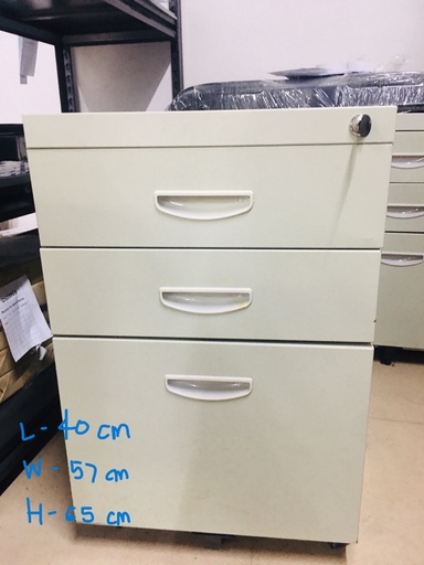 [KC00396] KC00396 - MOBILE PEDESTAL 3-DRAWER STEEL  40CM (L) x 57CM (W) x 65CM(H)