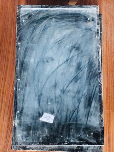 [KC00536] KC00536 - GLASS WINDOW WITH BLACK FRAME