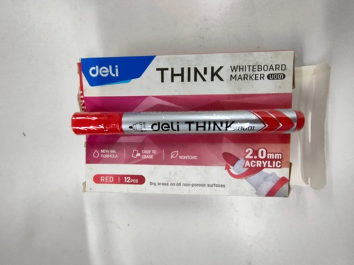 [KC00548] KC00548 - THINK DELI WHITE BOARD MARKER - RED